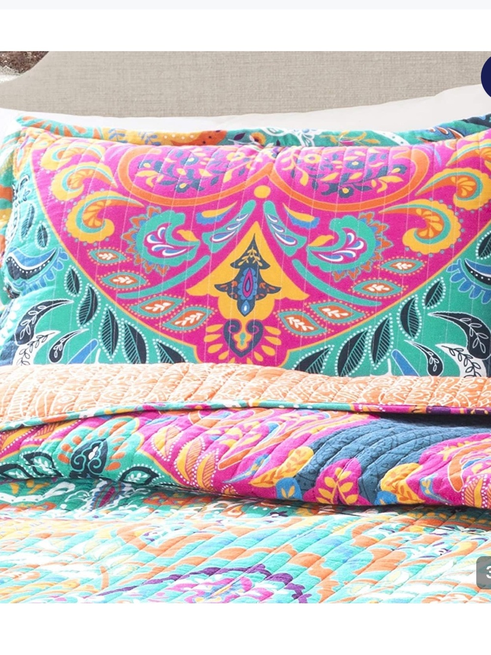 Lush Decor Boho Chic Cotton Quilt Set Of Pillow Cases, King Size
